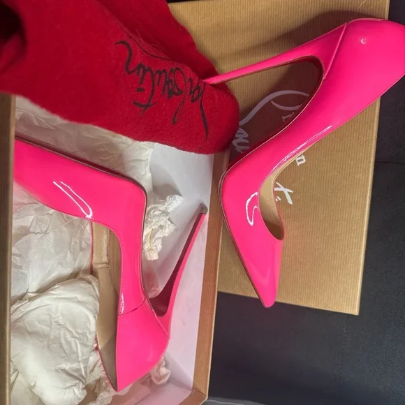 Christian Louboutin Vibrant Pink Heels - Picture 2 of 7